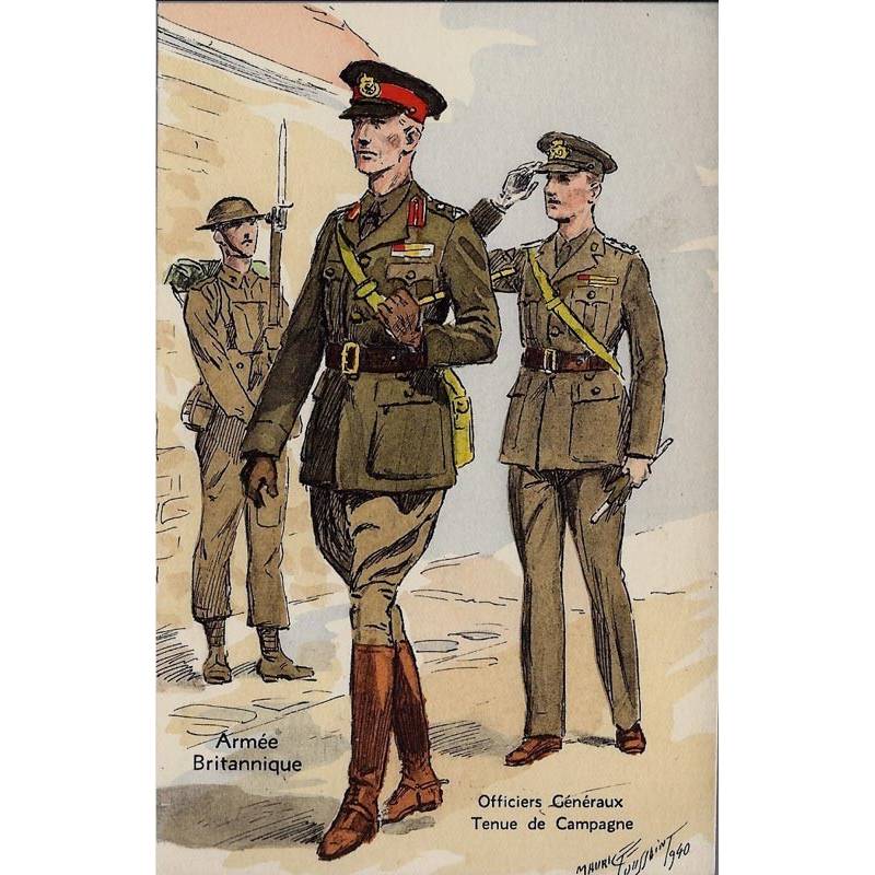 Armée Britannique - Officiers généraux - Tenue de campagne 1940 Illustrée par 