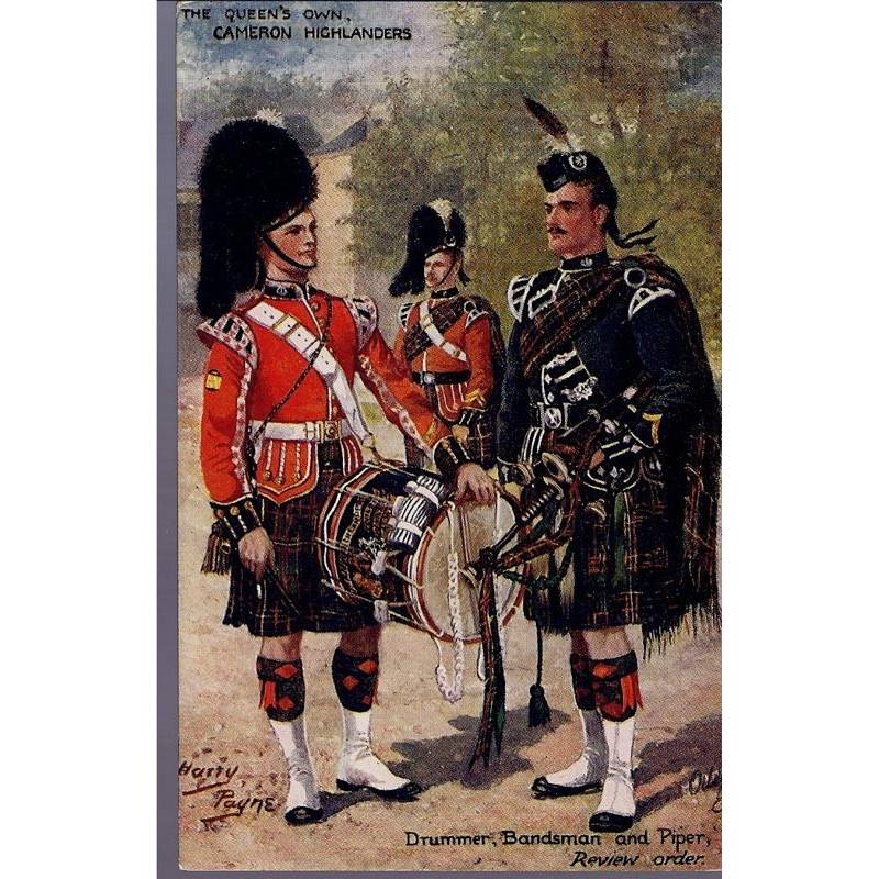 The Queen's own Cameron Highlanders - Drummer Bandsman Piper Illustrée par Har