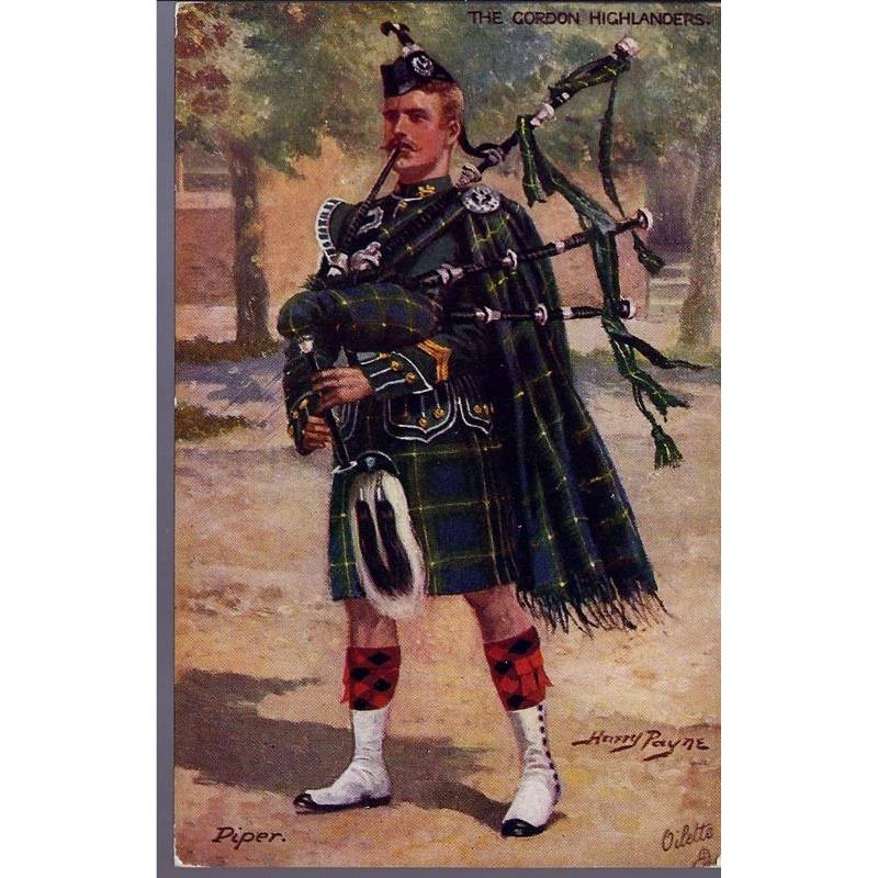 The Gordon Highlanders - Piper Illustrée par Harry Payne - Carte n'ayant pas v