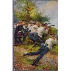 The Scots Guards - A fiel day in Drill order Illustrée par Harry Payne - Carte