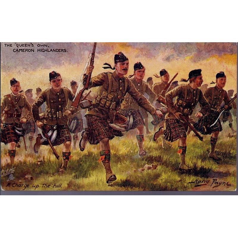 The Queen's own camron Highlanders - A charge up the Hill Illustrée par Harry 