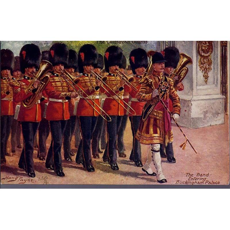 The Coldstream Guards - The band entering Buckingham Palace Illustrée par Harr