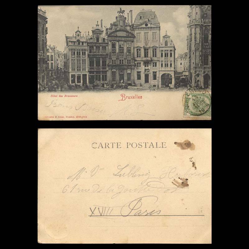 Belgique - Bruxelles - L'hotel des Brasseurs - 1906
