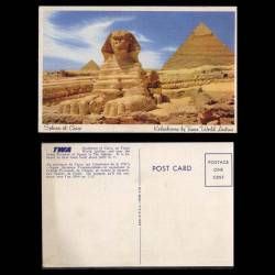 Egypte - Carte de la TWA - Le Caire - Le sphinx