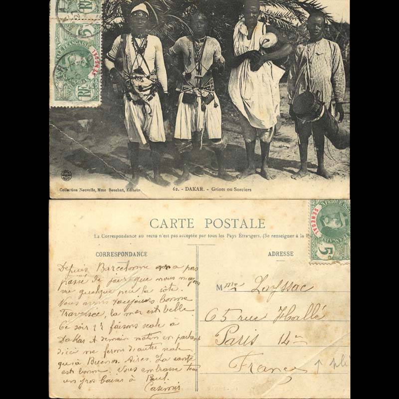 Sénégal - Dakar - Griots ou Sorciers - Carte pliée