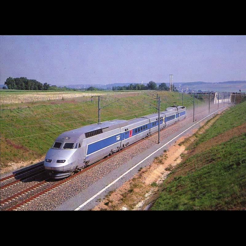 TGV Atlantique - Record du Monde de vitesse sur Rail 515.3 km:h le 18 mai 1990 - carte neuve