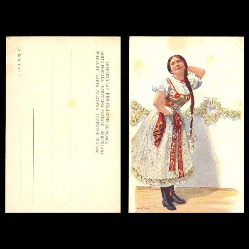 Hongrie - Folklore et costume - Jeune femme en costume