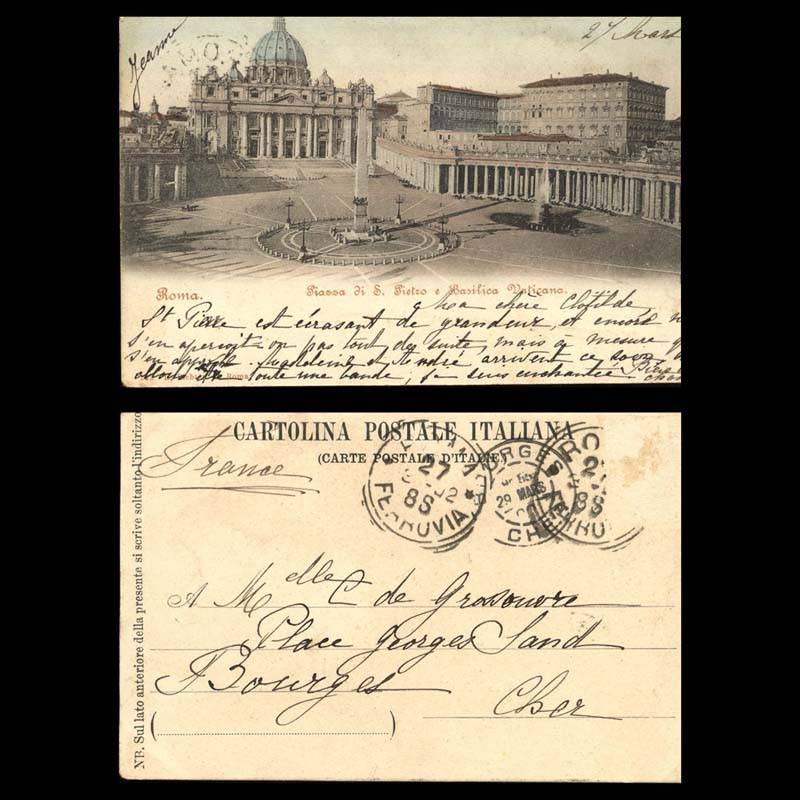 Italie - Rome - Piazza de S. Pietro e Basilica Vaticana - 1902