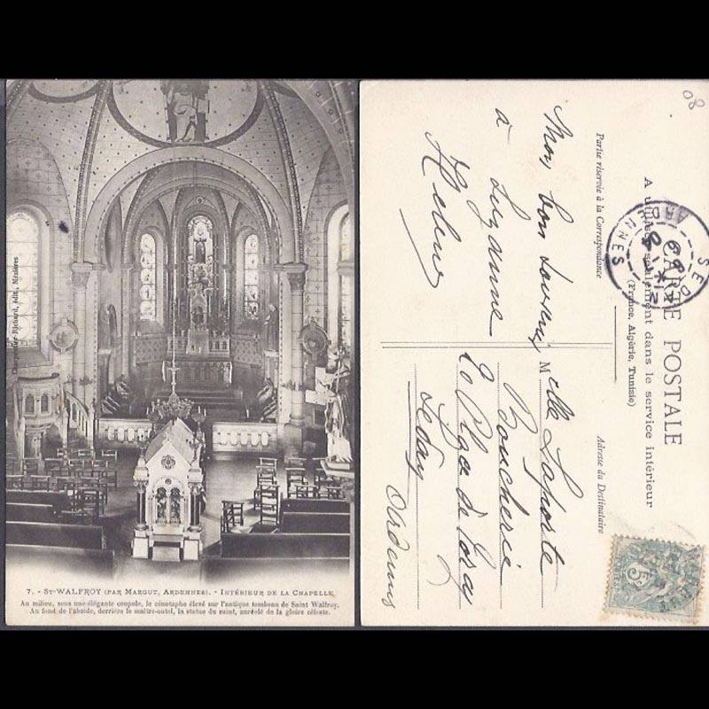 08 - St Walfroy - Intérieur de la chapelle - 1904