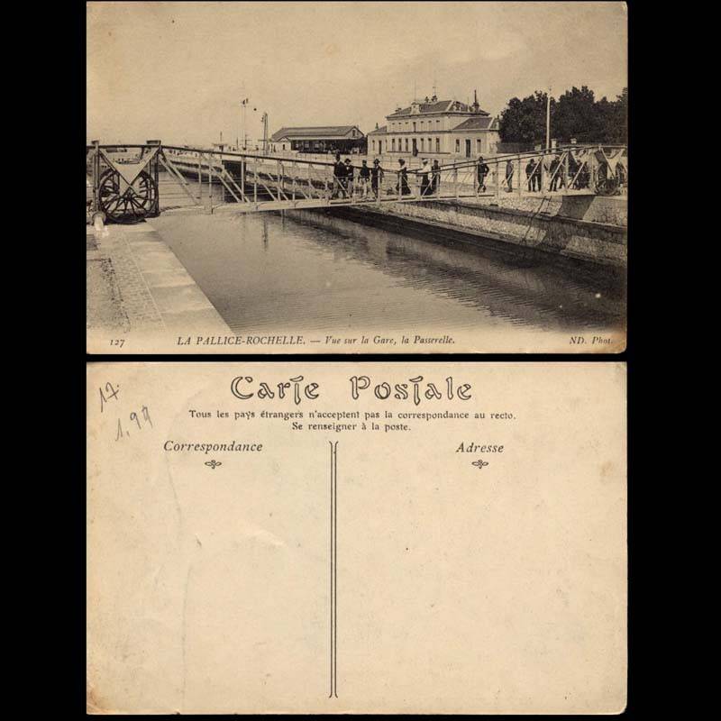 17 - La Pallice-Rochelle - Vue sur la gare - La passerelle - Animée