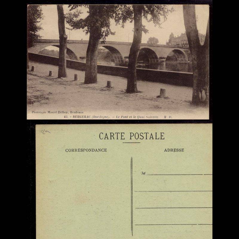 24 - Bergerac - Le pont et le quai Silvette