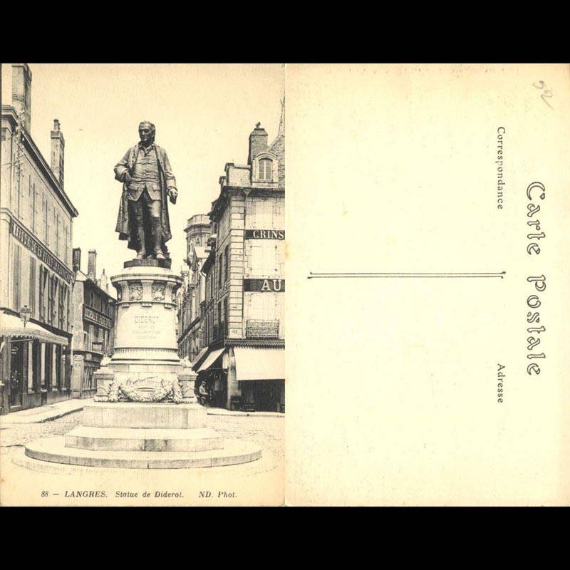 52 - Langres - Statue de Diderot