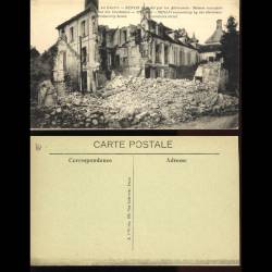60 - La guerre - Senlis incendié par les allemands Maison rue des Cordeliers