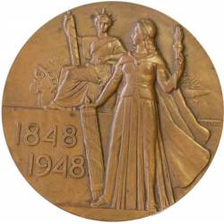 Médaille en bronze par Bazor 1948