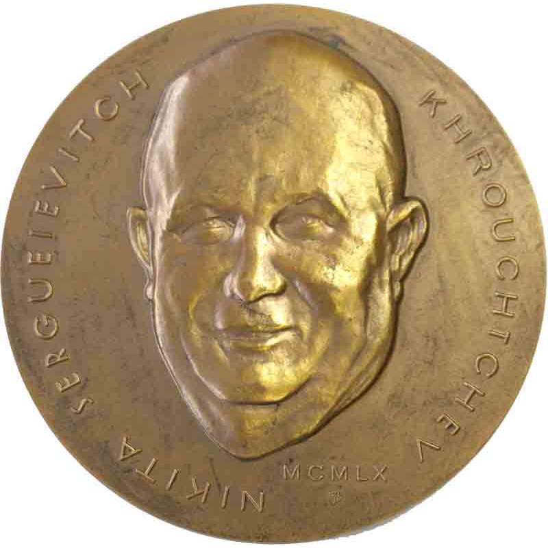 Médaille Nikita Khrouchtchev Visite Paris Mars 1960