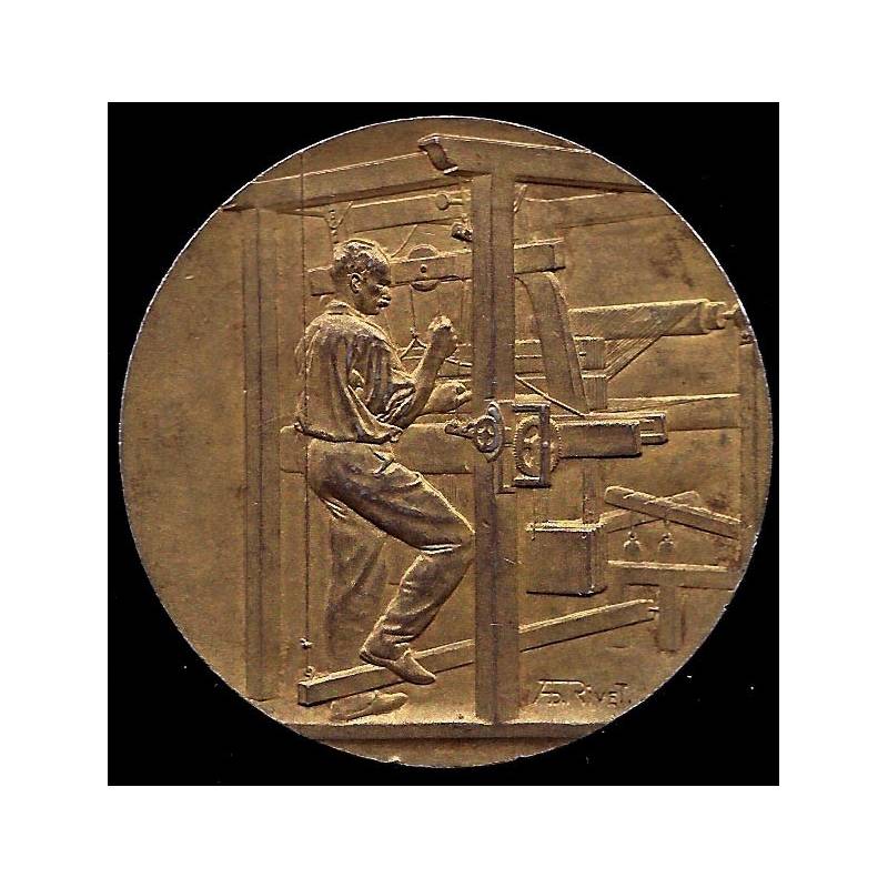 Médaille : Métier à tisser par A. Rivet - SUP