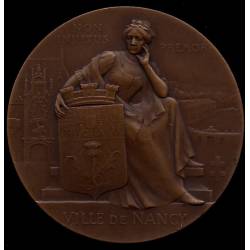 Médaille : Ville de Nancy - Blason - Eglise - Croix de Lorraine - SUP