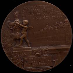 Médaille : Ville de Nancy - Blason - Eglise - Croix de Lorraine - SUP