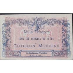 Billet de 1000 Francs - Billet de collection neuf - Au Cotillon Moderne