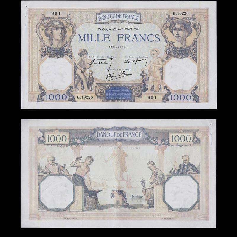 Billet de 1000 Francs - Billet France SPL Cérés & Mércure - SPL
