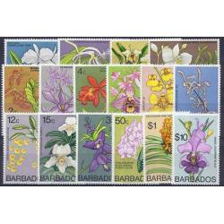 Timbres orchidees Barbade N° 373/388 neufs