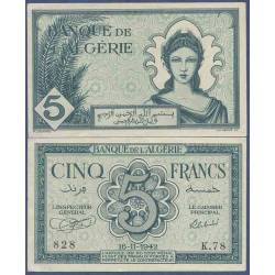Billet de banque collection Algérie - PK N° 91 - 5 Francs