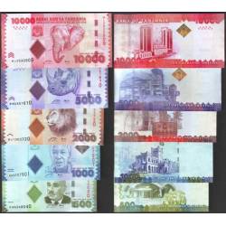 Série de billets de banque de Tanzanie du PK 40 à 44