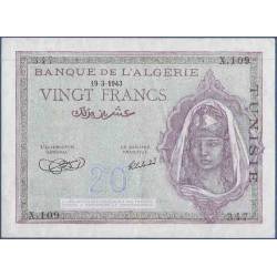 Billet de banque collection Tunisie - PK N° 17 - 20 Francs