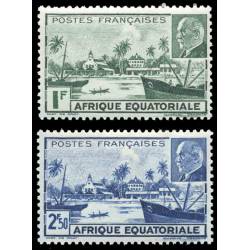 Timbre collection AEF N° Yvert et Tellier 90/91 Neuf sans charnière