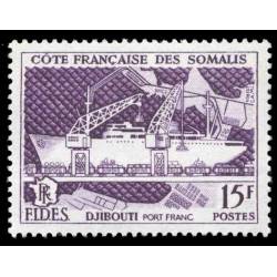 Timbre collection Cote des Somalis N° Yvert et Tellier 285 Neuf sans charnière