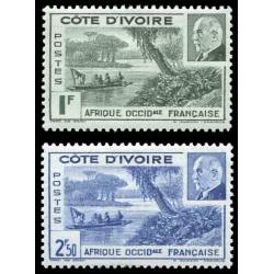 Timbre collection Côte d'Ivoire N° Yvert et Tellier 169/170 Neuf sans charnière