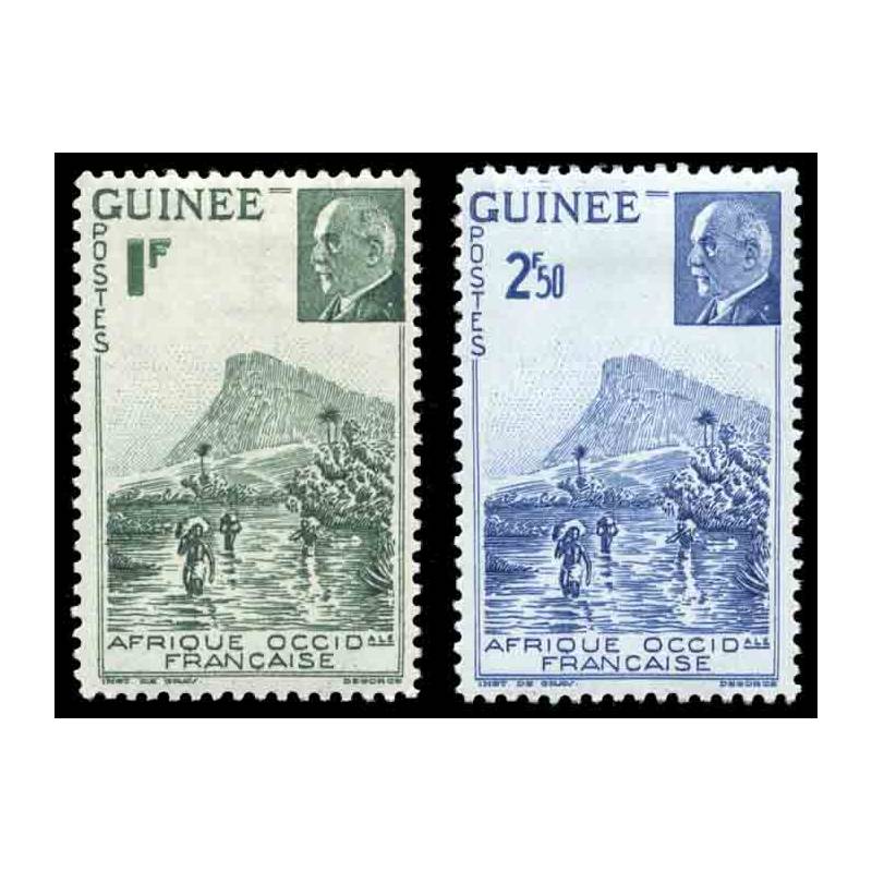 Timbre collection Guinée N° Yvert et Tellier 176/177 Neuf sans charnière