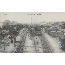 52 - Chaumont - Vue generale de la gare - Train