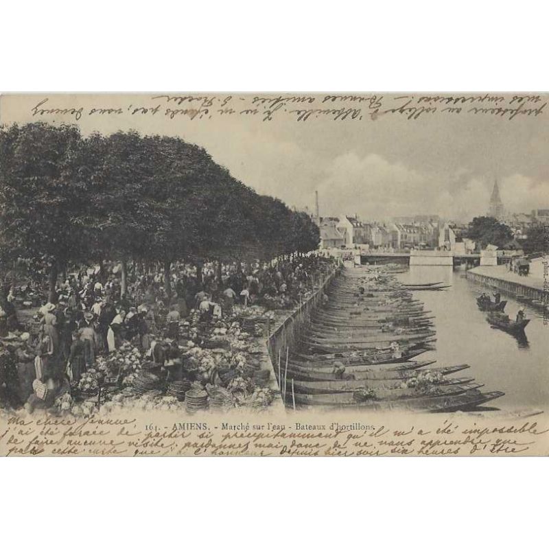 80 - Amiens - Marche sur l'eau - Bateaux d'hortillons