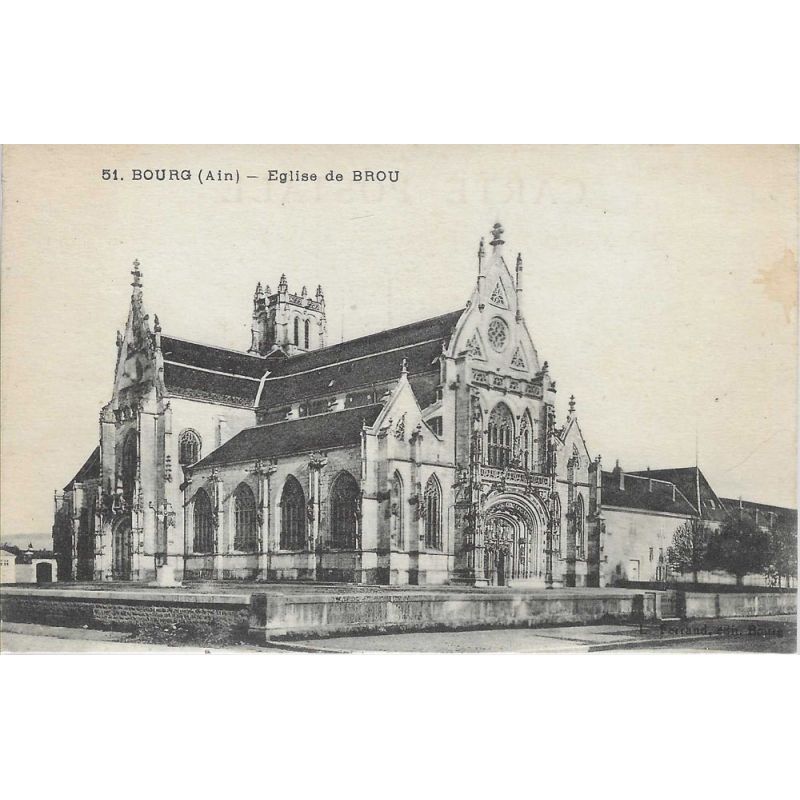01 - Bourg ( Ain) Eglise de Brou - voyagé - Dos divisé