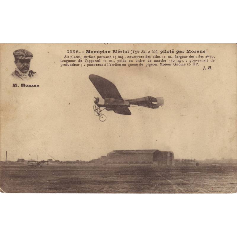 Monoplan Blériot,piloté par Morane