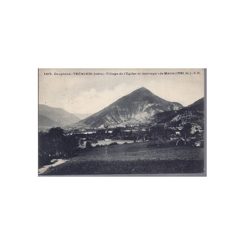 38 - Tréminis - Village de l'eglise et montagne