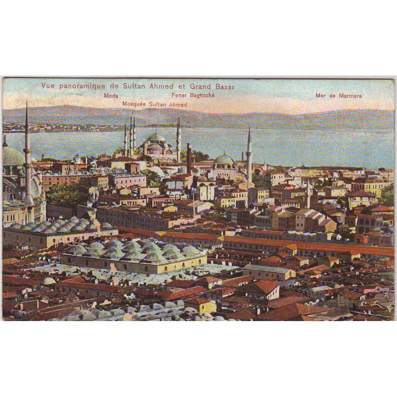 Turquie - Constantinople - Vue de Sultan Ahmed