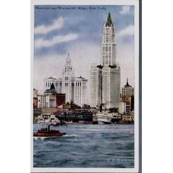 USA - New York - Municipal and Woolworth Bldgs.