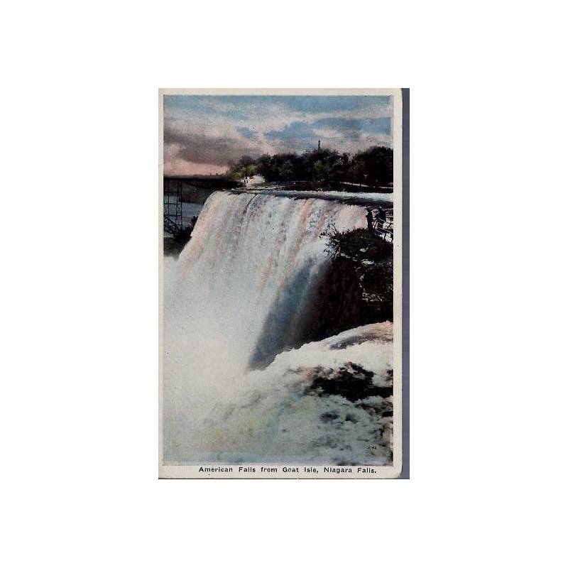 USA - American falls from Goat Isle-Niagara falls
