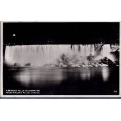 USA - American falls illuminated from Niagara fall