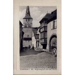 68 - Türkheim i, Els - Wigkramgasse mit kath. Kirche - vue d'un clocher - Non 
