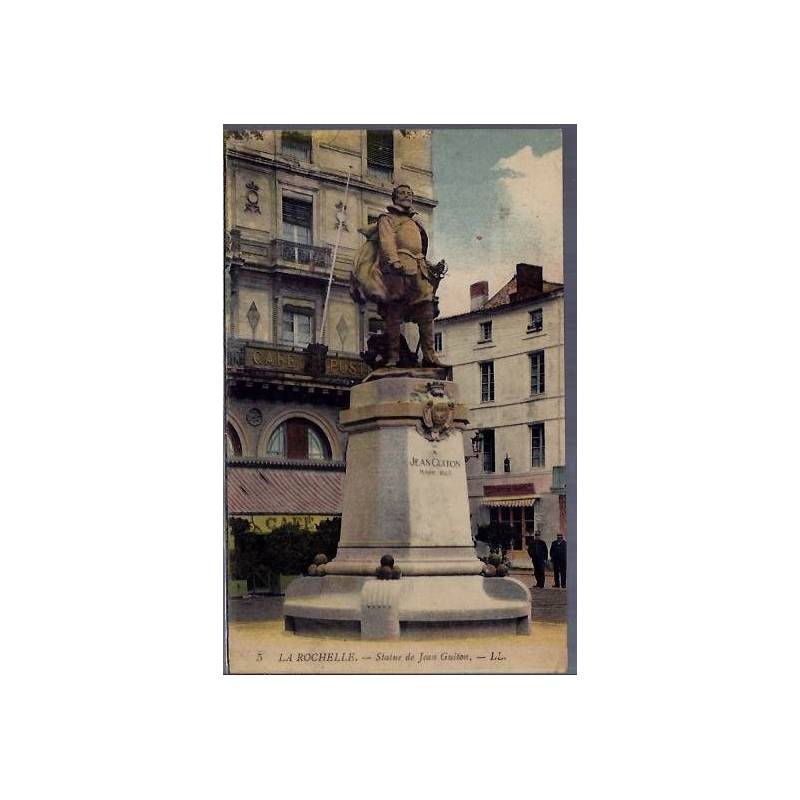 17 - La Rochelle - Statue de Jean Guiton - Voyagé - Dos divisé