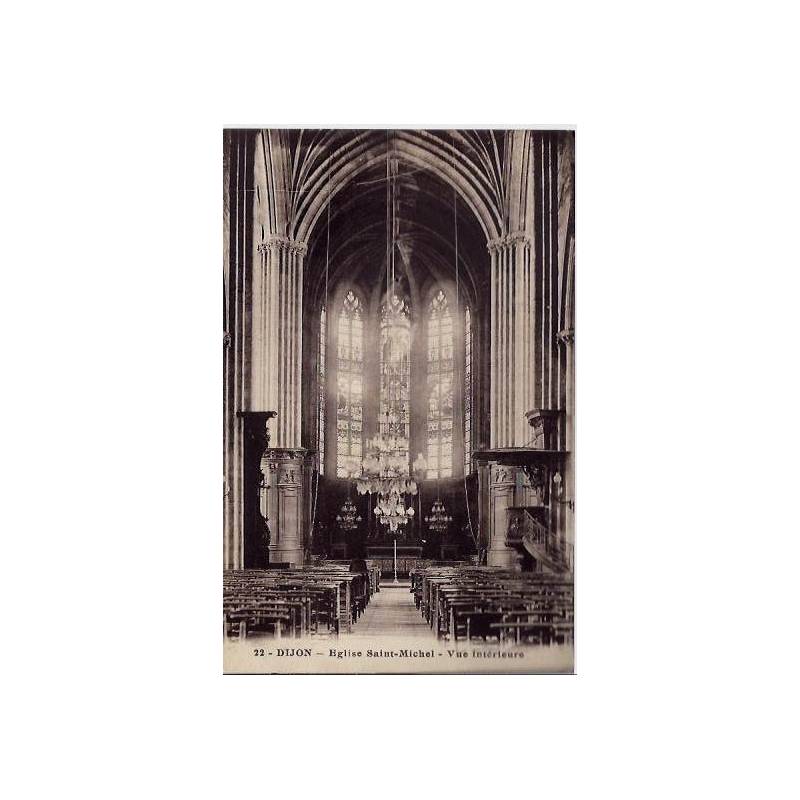 21 - Dijon - Eglise Saint-Michel - Vue intérieure - Non voyagé - Dos divisé