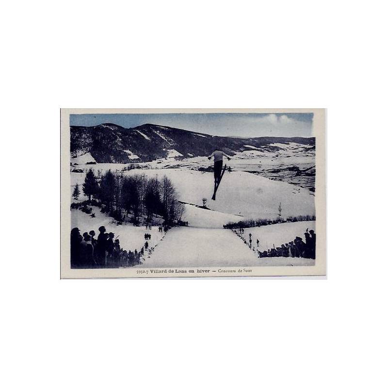 38 - Villard-de lans - En hiver - Concours de saut - Non voyagé - Dos divisé