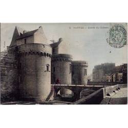 44 - Nantes - Entrée du château - Voyagé - Dos divisé