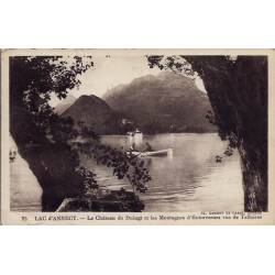 74 - Lac d' Annecy - Le château de Duingt et les montagnes d'Entrevernes vus d