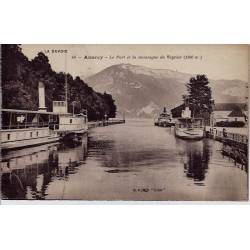 74 - Annecy - Le port et la montagne de Veyrier - Non voyagé - Dos divisé