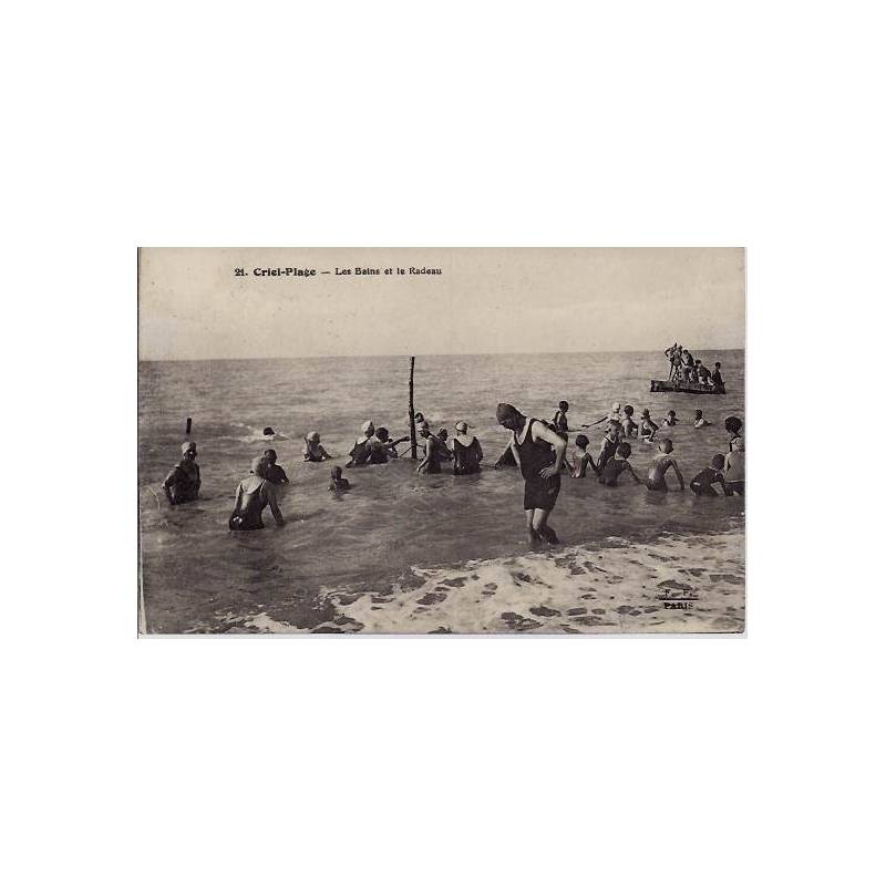 76 - Criel-plage - Les bains et le radeau- Non voyagé - Dos divisé