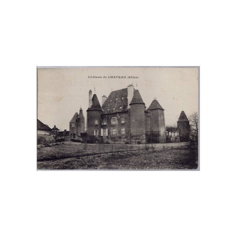 03 - Montbeugny - Château de Chapeau- Voyagé - Dos divisé...